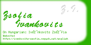 zsofia ivankovits business card